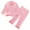 Pink, variant on BULLPIANO Toddler Baby Girl Cotton Pajamas Set Ruffle Long Sleeve Lapel Collar Top Long Pants 2 Piece Loungewear Set