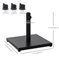 thumbnail image 3 of Outsunny 40 lbs Steel Square Parasol Stand Base, Black, 3 of 10