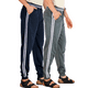 thumbnail image 1 of Pantalones Deportivos Malabis Chandal Pant-048 Azul Marino y Gris Oscuro Elasticos con Bolsillos, 1 of 5
