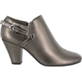 thumbnail image 3 of EASY STREET Womens Silver Cushioned Buckle Accent Freda Round Toe Block Heel Zip-Up Dress Shootie 8 W, 3 of 7
