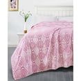 thumbnail image 2 of Sedona House Microfiber Flannel Blanket, 80" x 90", Pink, 2 of 4