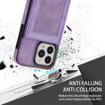 thumbnail image 4 of SaniMore for iPhone 14 Pro Max 6.7" Magnetic Wallet Case, PU Leather Case with Card Slot & Multi-Angle Kickstand Shockproof Protective Case for iPhone 14 Pro Max Women Men, Purple, 4 of 7