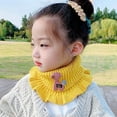 thumbnail image 7 of Karoyedx Winter Scarves for Kids Solid Color Cute fashion Cartoon Knitted Wool Cartoon Warm Neck Scarf Yellow Size,One Size, 7 of 7