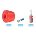 thumbnail image 3 of Unique Bargains Roller Skate Toe Stops with Screwdriver 82A Rubber Brake Stoppers Block, Red 2 Pair, 3 of 5