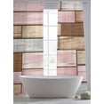 thumbnail image 5 of Pink Brown Vintage Sheer Curtains 84 Inch Length 2 Panels Set Window Treatments, Retro Farmhouse Elegant Pastoral Rod Pocket Semi Curtains for Living Room/Bedroom/Kitchen Décor, 104"W x 84"L, 5 of 7
