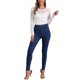 thumbnail image 2 of INSPIRAR CHIC Blusas de Manga Larga Abullonada de Encaje Floral Semi Transparente L Blanco Floral, 2 of 6