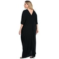 thumbnail image 5 of HDE Women UPF 30+ Kaftan Dress Oversize V Neck Long Plus Size Maxi Swim Cover Up, 5 of 5