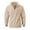 Khaki, variant on Mens Pullover Sweatshirts Sherpa Lined Casual Long Sleeve Mock Neck Fall Winter Tops with Zipper Pocket (XL, Khaki)