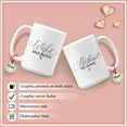 thumbnail image 6 of GIFAMI Personalized Husband and Wife Gifts, Couple Hubby Wifey Bride Groom Newlyweds Gift Ideas on Wedding Valentine Set of 2 Ceramic Coffee Mug (Husband and Wife, 11oz. Black Accent Mug), 6 of 7