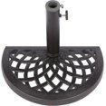 thumbnail image 1 of Cast Iron Half Umbrella Base - 17.7 Inch Diameter by Trademark Innovations (Black Finish), 1 of 1