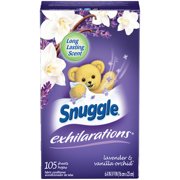 Snuggle Exhilarations Fabric Softener Dryer Sheets, Lavender & Vanilla