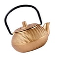 thumbnail image 3 of Tetera de hierro fundido japonesa de 50 ml, tetera de hierro tetsubin, mini tetera de 50 ml Golden A, 3 of 8