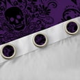 thumbnail image 4 of Homewish Baroque Floral Black Out Curtains,Spooky Ghothic Skeleton Curtains Pack of 2 (42x63 Each),Black Purple Bedroom Curtains For Adults,Ultra Soft Bedroom Decoration, 4 of 6