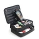 thumbnail image 1 of Estuche de maquillaje de viaje - Bolsas de cosméticos de doble capa - Dos espacios para guardar sus cosméticos - Estuche de maquillaje portátil multifunción para mujer (negro), 1 of 5