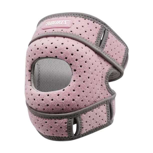 Guardurnaity Protector de rótula suave ajustable para un soporte estable de la rodilla Protector de rótula Canalización del sudor de la rótula Salud rosa