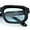Black - Blue, variant on Retro Mod Narrow Rectangle Horn Rim Beveled Thick Plastic Sunglasses Tortoise - Black