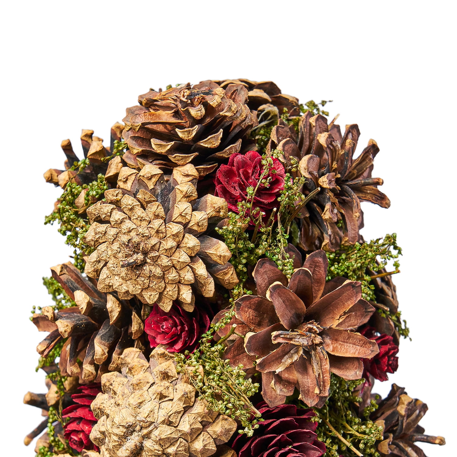 Kepooman Pre-Lit Table Top Christmas Tree, Mini Christmas Tree, Small Artificial Christmas Pine Cone Tree for Table Kitchen Holiday Decor, Natural Kepooman Pre-Lit Table Top Christmas Tree, Mini Christmas Tree, Small Artificial Christmas Pine Cone Tree for Table Kitchen Holiday Decor, Natural