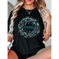 thumbnail image 1 of Women's Casual Short Sleeve T-Shirt With Cartoon Fish Print, Round Neck, Sports & Daily Wear, Women's Clothing, 1 of 6