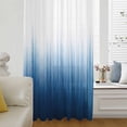 thumbnail image 6 of Blue Ombre Stripe Sheer Curtains 54 Inches Long, Abstract Art Gradient Watercolor Light Filering Curtains, Breathable Simi Curtain Privacy Drapes for Kitchen Bathroom Small Window Treatment, 6 of 9