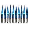 thumbnail image 1 of 10 Unidades Brocas de Grabado Duro Herramientas de Brocas de Acero de Duradero para Acrílicos, Plásticos, Fibra de Carbono Macarena Brocas de mecanizado CNC, 1 of 8