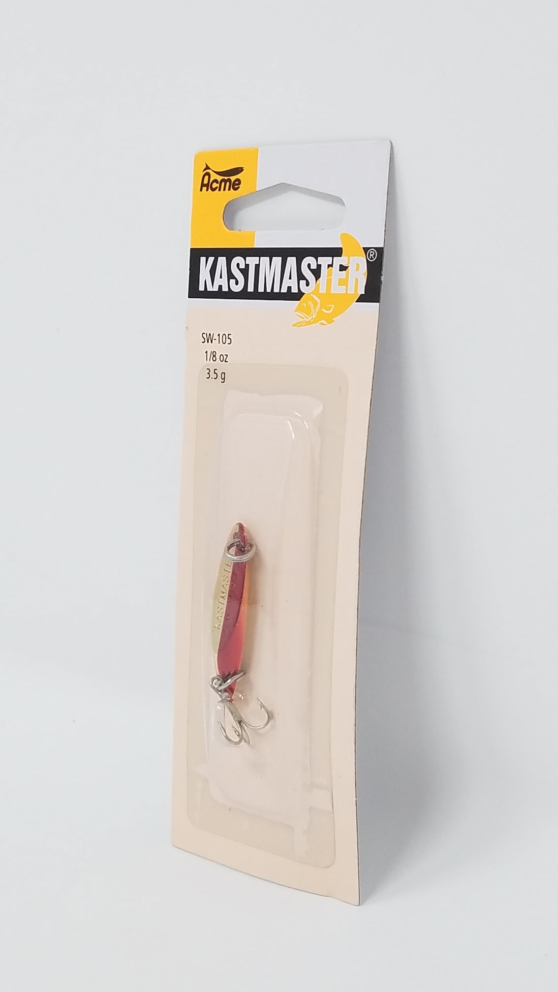 Acme Kastmaster Fishing Lure Spoon Gold Neon Red 1/8 oz. 