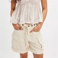 thumbnail image 2 of Summer Womens Shorts Fashion Shorts For Women Jean Casual High Waisted Straight Leg Baggy Denim Loose Fit Short Jeans Pants For Women, 2 of 7
