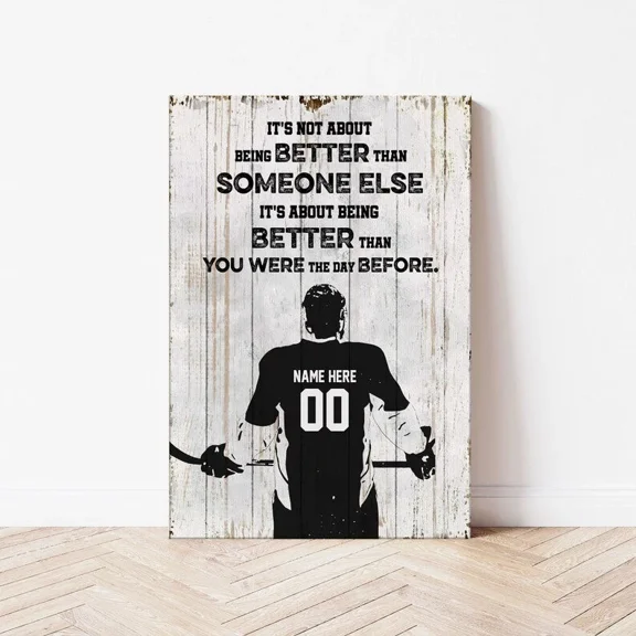 Poster Ice Hockey, Motivational Quote Wall Art Print, Hockey Gi Wall Art, Unframed Prints For Home Or Office, Perfect Gift For Everyone, 8x12
