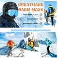 thumbnail image 5 of Balaclava Cold Weather Fleece Windproof Ski Mask Winter Breathable Thermal Face Mask Neck Warmer Scarf Helmet Hood, 5 of 6