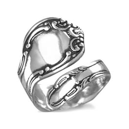 Spoon Ring Traditional Style Antiqued Sterling Silver Made in the USA Spoon Ring Traditional Style Antiqued Sterling Silver Made in the USA