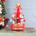 thumbnail image 1 of Caja de Música Giratoria de Madera Fiudx Alta Gama Decoraciones Navideñas, 1 of 2