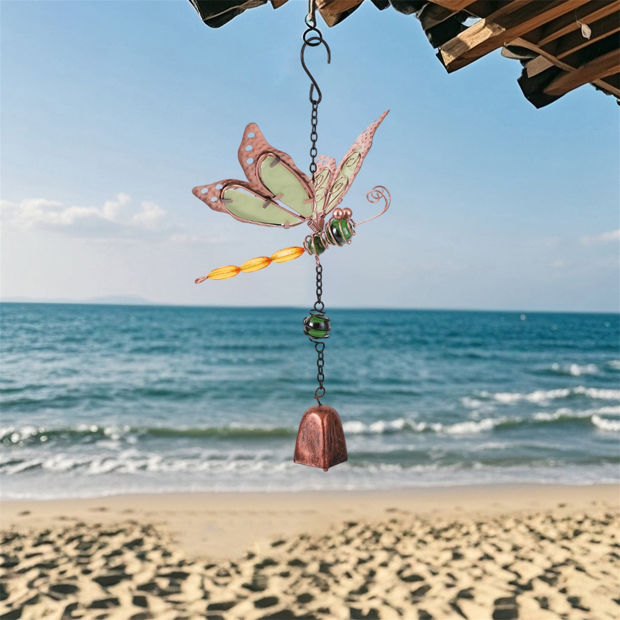 nvzhuang Solar Dragonfly Wind Chimes for Outside Creative Wind Spinners Hanging Decor for Home Garden Patio