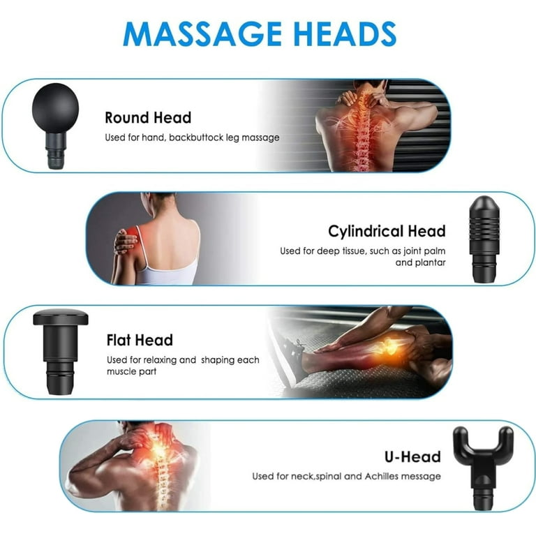 Massage Gun Heads for Hypervolt Go, Replaceable Massager Gun