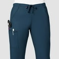 thumbnail image 4 of Wink WonderFLEX Grace - Women's Flare Leg Cargo Scrub Pant, Caribbean Blue, M Petite, 4 of 7