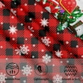 thumbnail image 3 of Christmas Tablecloth Round 60 Inch Black Red Buffalo Plaid Snowflake Winter Table Cloth Washable Snowman Christmas Table Cover for Kitchen Dinner Room Holiday Party Indoor Outdoor Home Decor, 3 of 8