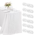 thumbnail image 5 of KGJQ Rustic Cheesecloth Table Runner, Wedding Table Runner, Sheer Boho Table Runner for Bridal Shower Baby Shower, 5 of 8