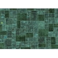 thumbnail image 1 of Ahgly Company Machine Washable Indoor Rectangle Patchwork Turquoise Blue Transitional Area Rugs, 8' x 12', 1 of 4