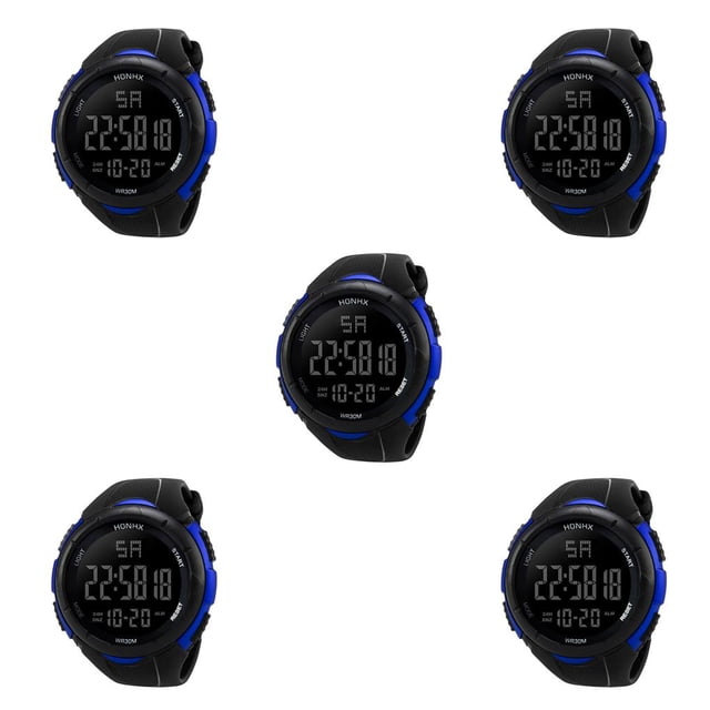 Minnieouse TPU Man Watch Portable Week Display Exercising Electronic Outdoor Indoor Wristwatch Gifts Christmas Watches Home Birthday Type7 NO7