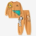 thumbnail image 2 of NIEWTR Toddler Girl Fall Outfit Infant Baby Girl Clothes Contrast Color Short Sleeve T-shirt Top Elastic Waist Set 2Pcs for 0 6 12 18 24 M 1t 2t 3t 4t 5t 6t Dailywear Set,7-8 Years, 2 of 7