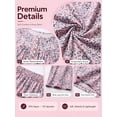 thumbnail image 6 of PINKSIR Plus Size Pajama Sets for Women Printed Long Sleeve Henley Sleepwear Button Pleated Top and Long Pants 2 Piece Loungewear Set with Pockets, 6 of 9