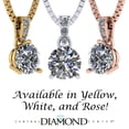 thumbnail image 6 of 1 Carat Round Pure Brilliance Solitaire Necklace Simulate Diamond Necklace,Silver and Pure Brilliance Zirconia - Rose Gold Plated, 6 of 7