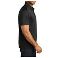 thumbnail image 3 of Yellow Rooster Men's Diamond Jacquard Male Polo T-Shirt Black XS, 3 of 5