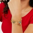 thumbnail image 4 of Disney Women's Mickey Mouse Fantasia Gold Plated Charm Bracelet, 4 of 5