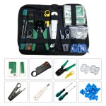 FlyFlise Network Cabling Tool Set 13-piece Home Network Tool Set with Network Cable Pliers Wire