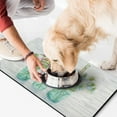 thumbnail image 2 of Dog Cat Food Mat, Dog Mat for Food and Water, Pet Dog Cat Bowl Mat, No-Slip Absorbent Water Water Bowl Mat with Farmhouse Vase Flower,17inx30in, 2 of 7