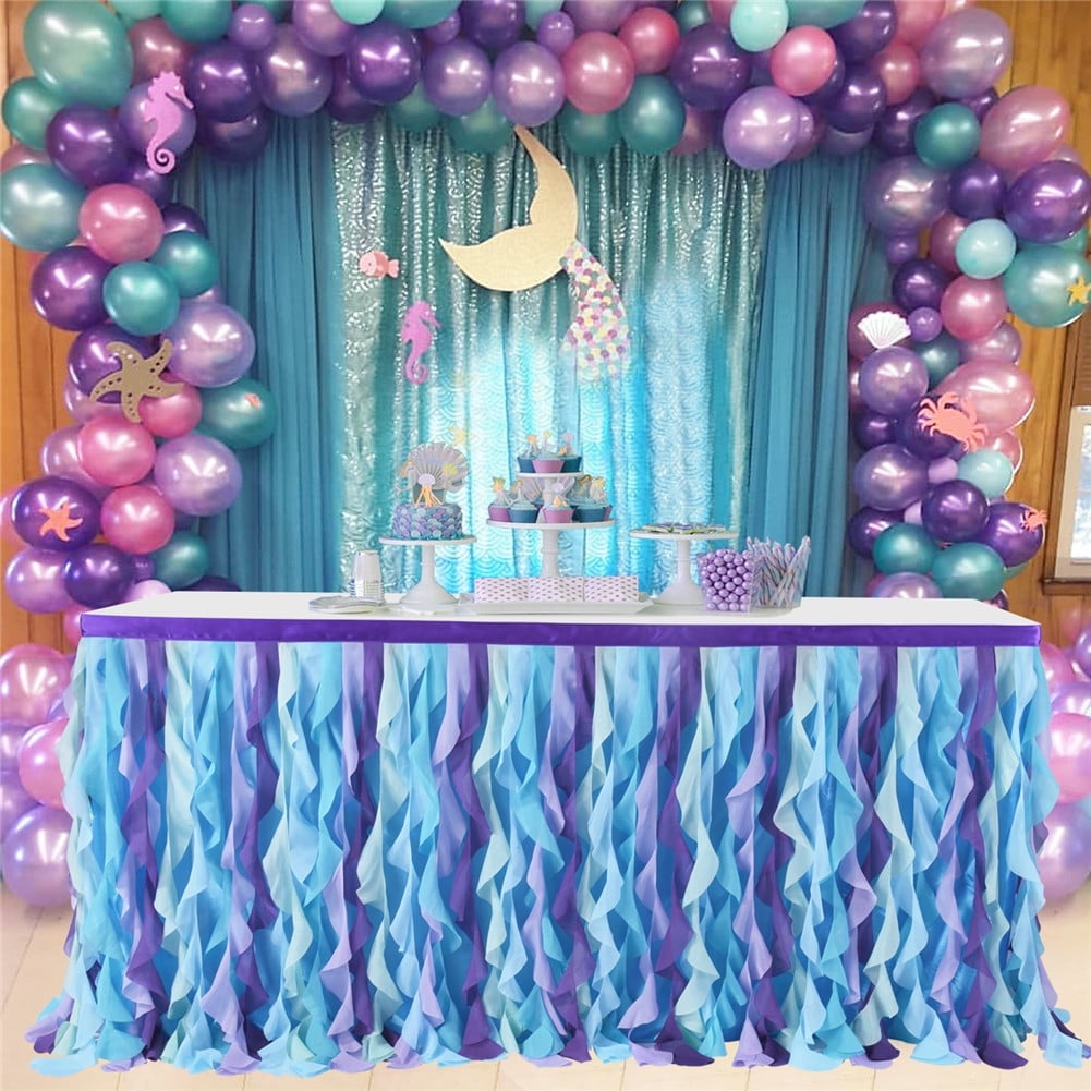 Jupe de table tulle bleu hot sale