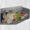 thumbnail image 6 of Modern Soft Flannel Fleece Throw Blanket, Yummy Donuts Land Cupcakes Ice Cream Cotton Candy Clouds Kids Nursery Design, Cozy Plush for Indoor and Outdoor Use, 50" x 60", Multicolor, by Ambesonne, 6 of 6