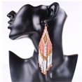 thumbnail image 4 of Drop Earrings Beaded Retro Creative Long Dangle Earrings Fringe Hoop Earrings, 4 of 10