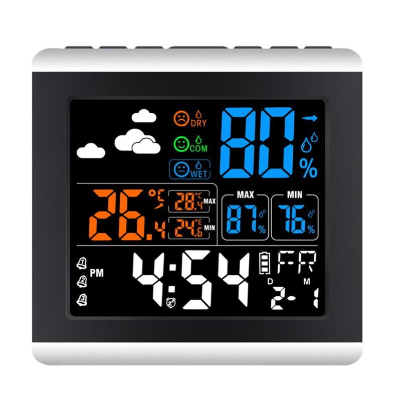 Thermometer Wecker Wetterstation Alarm Clock Sound-Control Hygrometer Uhr 