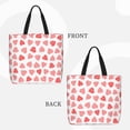 thumbnail image 3 of Kll Pink Hearts1 Pattern Aesthetic Tote Bag For Women Beach Bag Shopping Bags Shoulder Bag Reusable Grocery Bags, 3 of 8