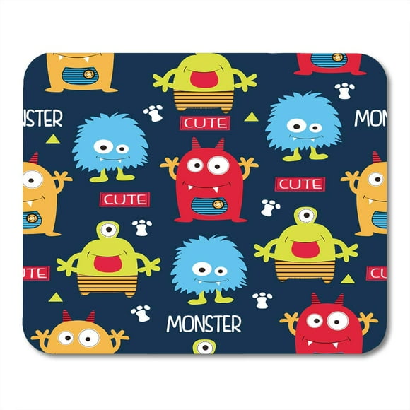 POGLIP Pattern Monsters Cute Little Boy Fun Toy Mousepad Mouse Pad Mouse Mat 9x10 inch